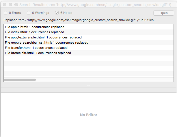 テキスト一括置換 BBEdit