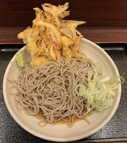 冷やしかき揚げそば