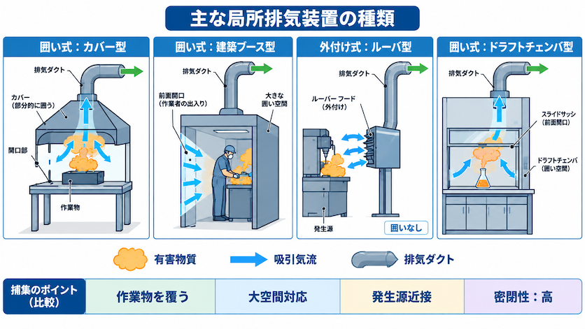 主な局所排気装置