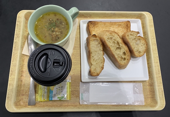 小田原駅 箱根ベーカリー 豆スープセット