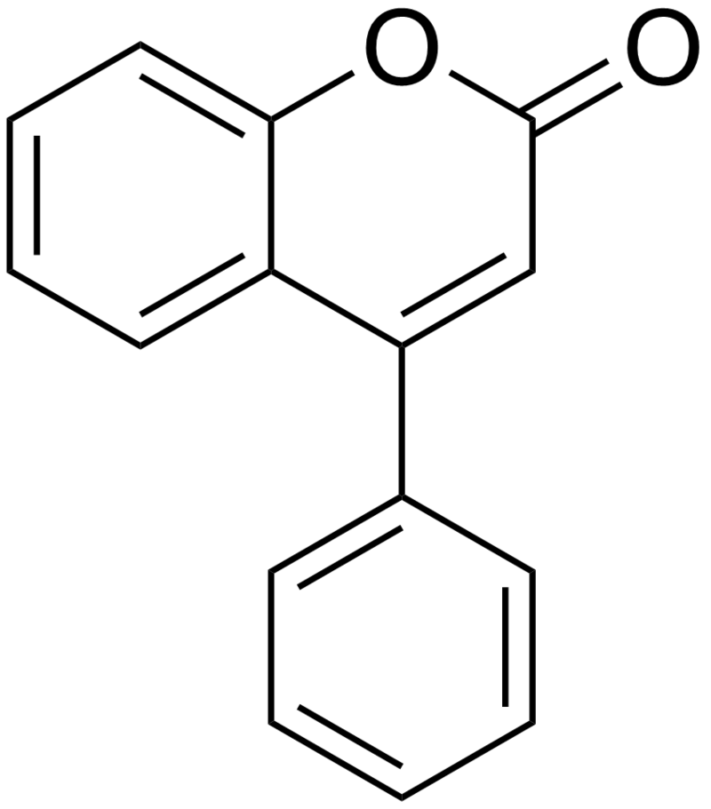 4-phenylcoumarinの構造