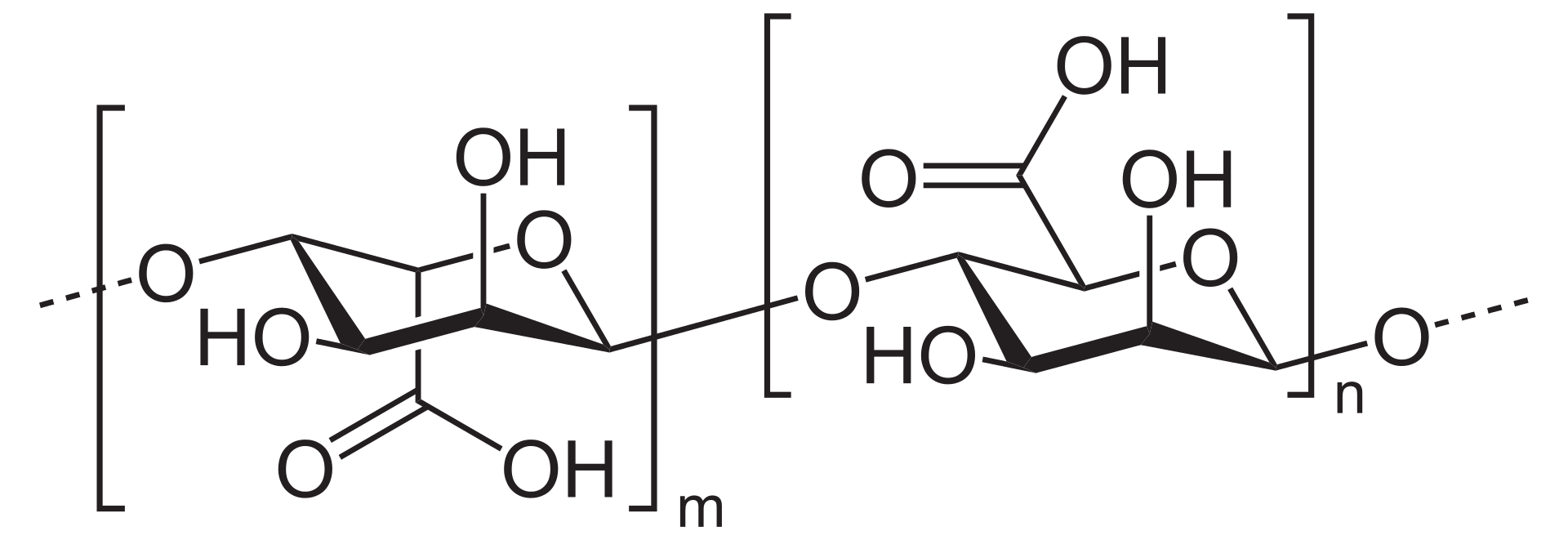 アルギン酸の構造