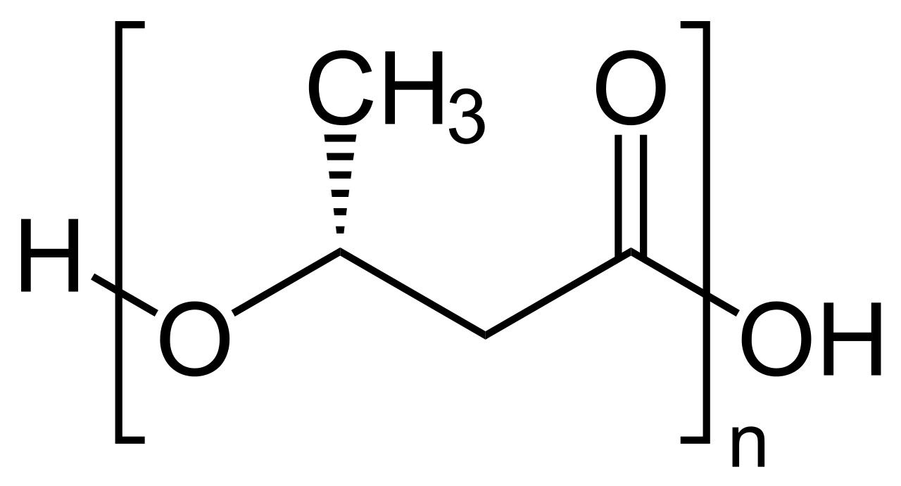PHB ポリヒドロキシ酪酸の構造