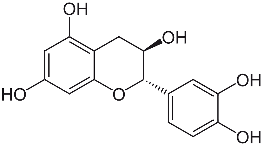 (-)-カテキンの構造